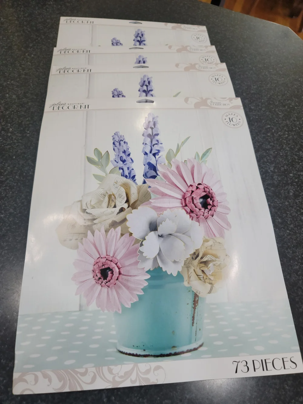 Decor Kit Floral Wall Art Kit - Pink Bouquet 4 Packs